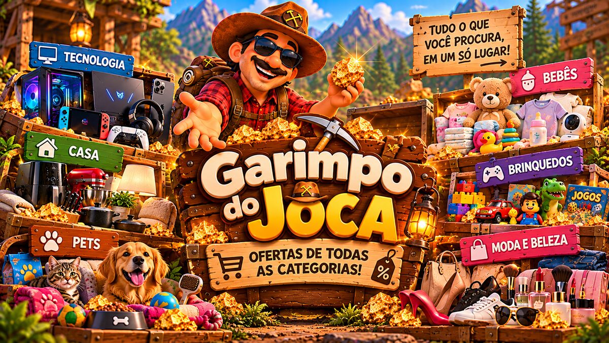Garimpo do Joca: o Joca Mineiro com ofertas de tecnologia, casa, pets, bebês, brinquedos e moda e beleza